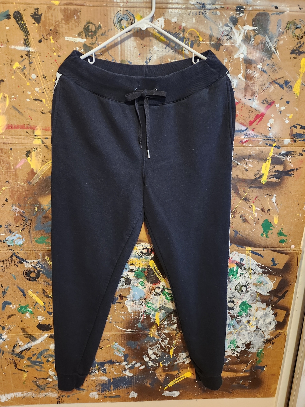 Fila Men's Black Jogger Sweatpants with Drawstring